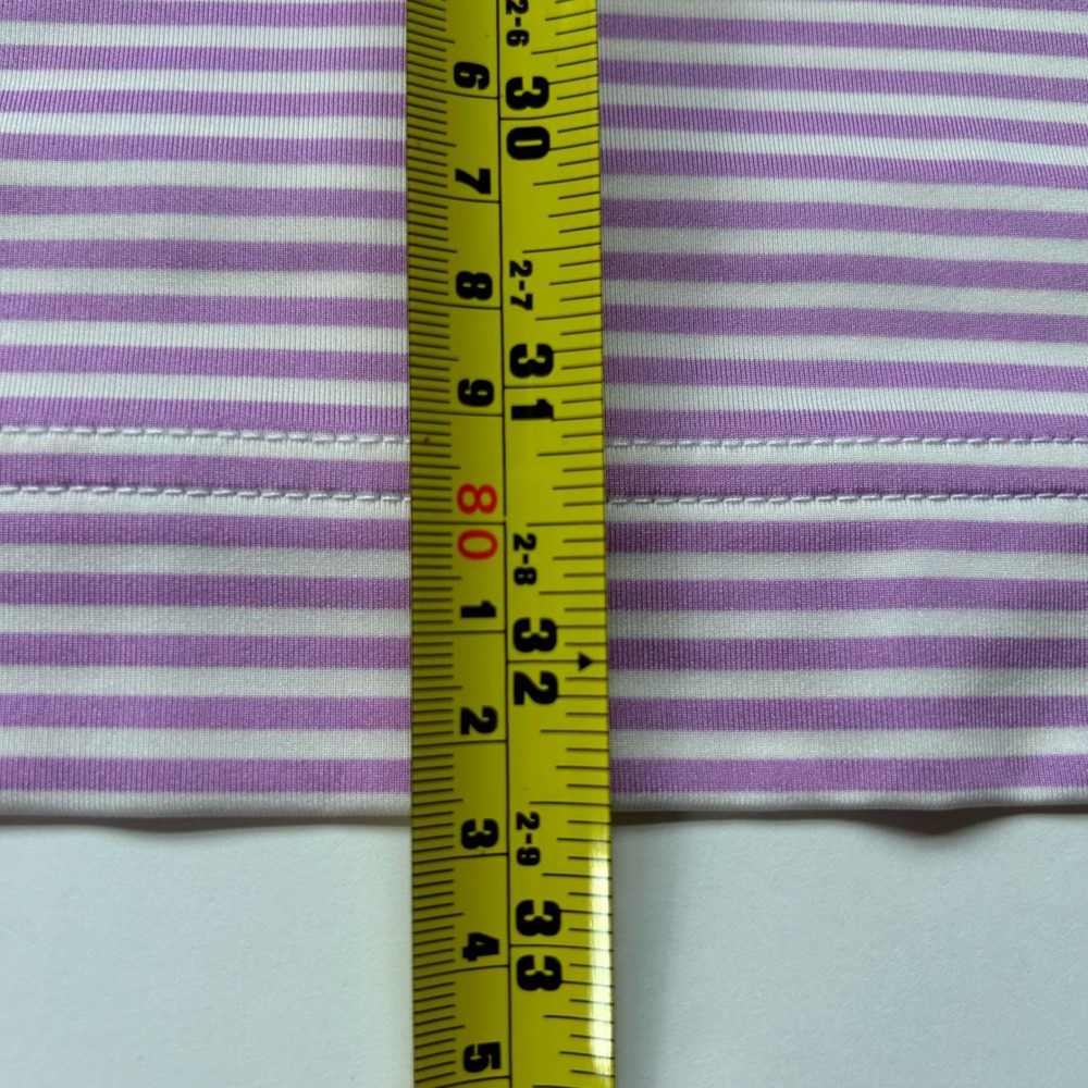 FootJoy Mens XL ProDry Striped Golf Polo Shirt Purple White Short Sleeve 25565 - Picture 7 of 9